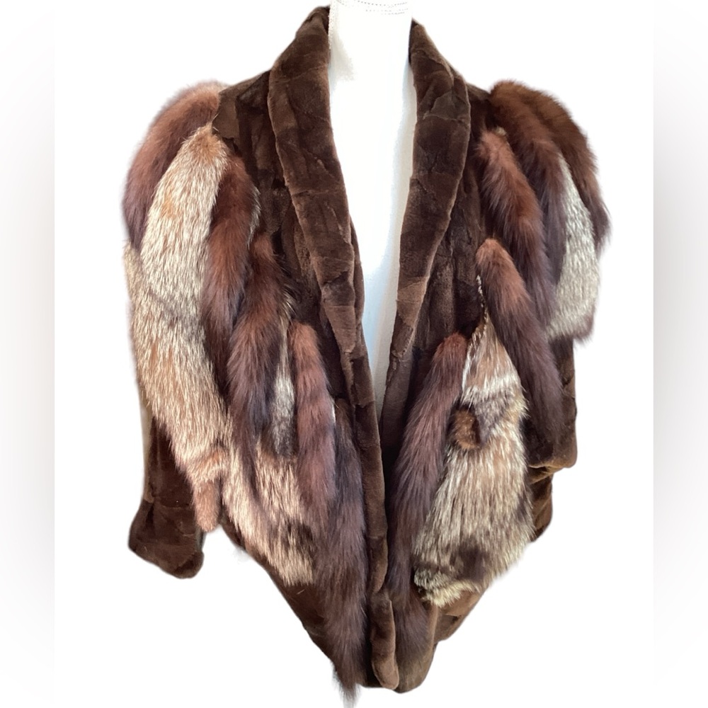 RARE Adrienne Landau for Saks Fifth Ave Sable, Mink & Fox Coat. (fc)
